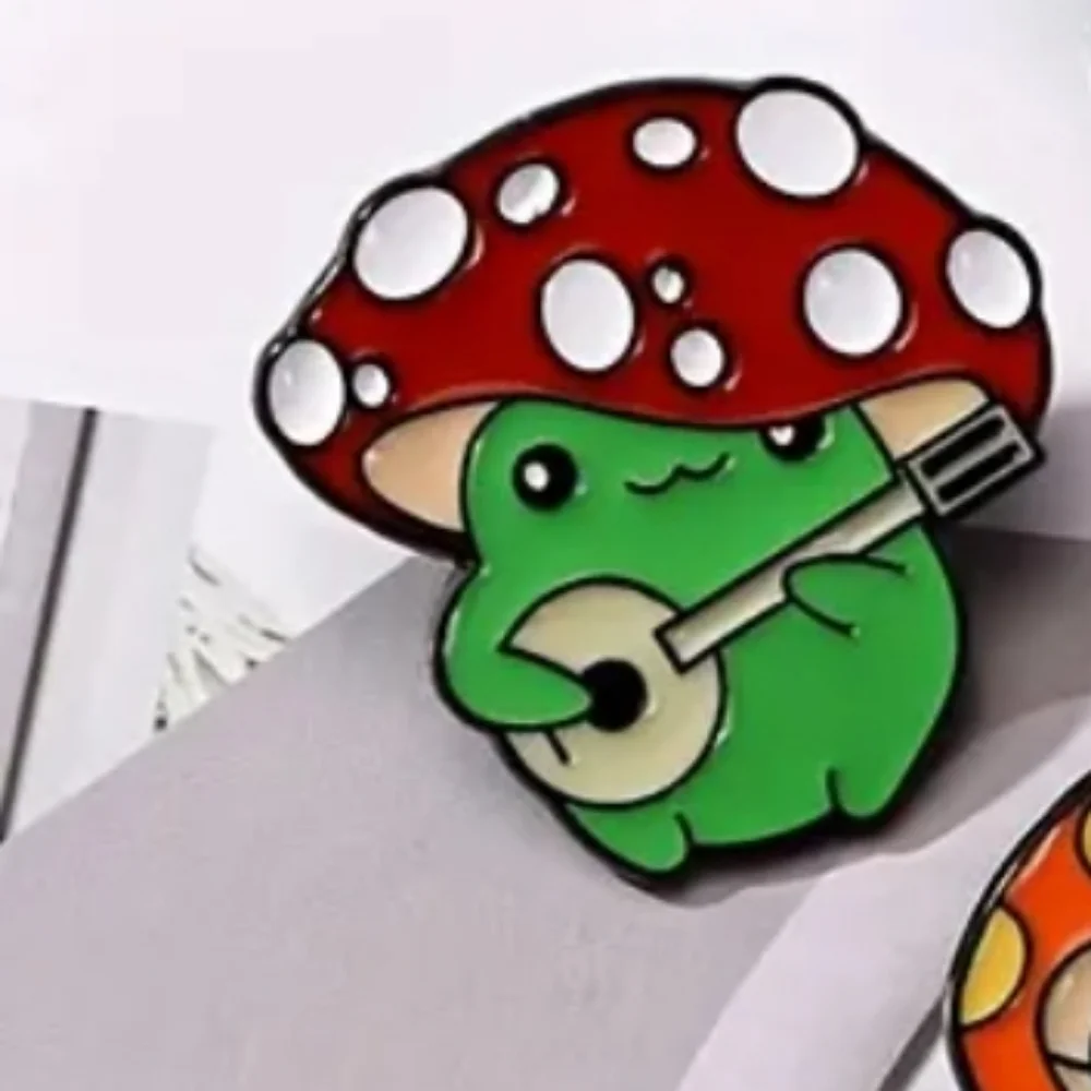 Green Mushroom Guitar Pin